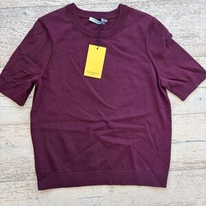 MM Lafleur The Becca Pointelle Tee - 365 Cotton Silk Knit